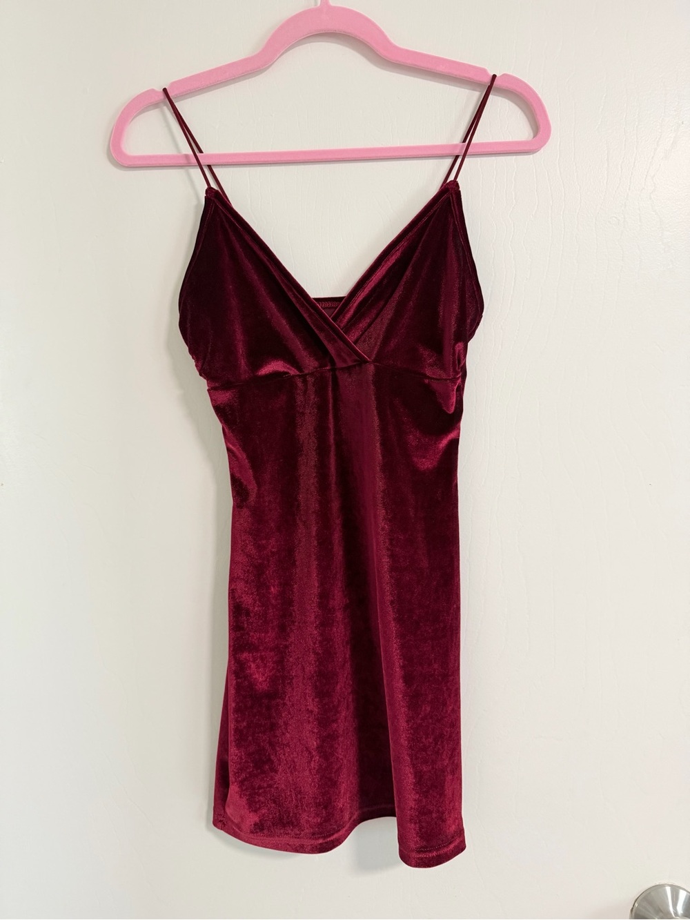 Burgundy Velvet Slip Dress